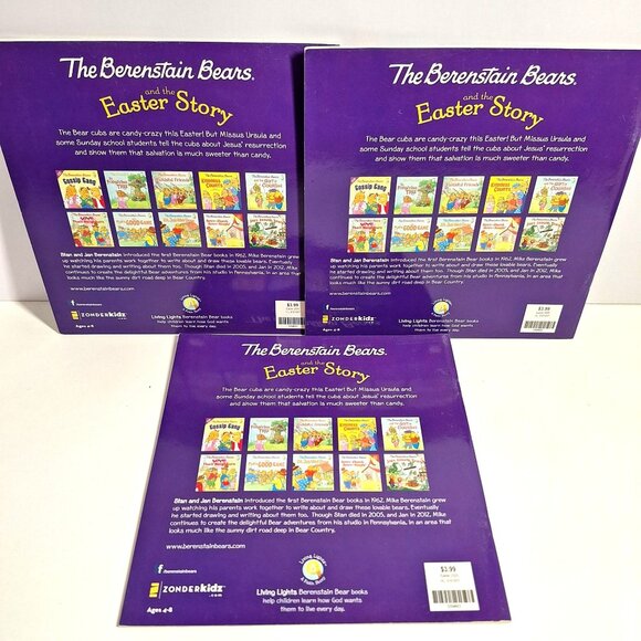 The Easter Story Berenstain Bears 3 Book Lot Zonderkidz - Picture 2 of 5